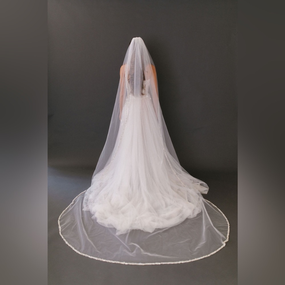 Never worn Untamed Petals cathedral ivory wedding veil